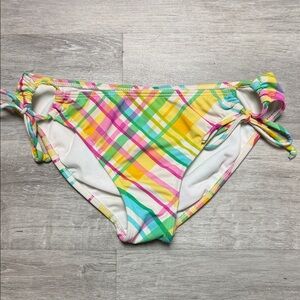 Roxy Multicolor Plaid Bikini Bottom